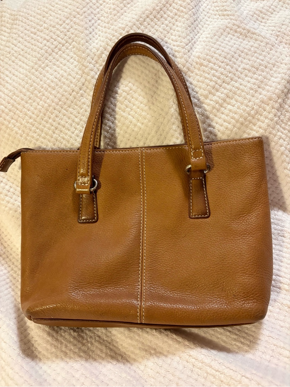 Fossil Caramel Brown Leather Shoulder Bag